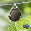 30ft Retractable Dog Leash, 2-in-1 Retractable Dog Lead for Zipline, Aerial Run Cable Trolley Or Stake Anchor, No Tangle Lead Reel for Camping Or Yard (1)
