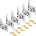 Cam Lock Thumb Operated Cabinet Locks, 7/8" Cylinder Fits on 9/16'' Max Panel Thickness Non-Locking Compartment Lock for RV Storage, Camper, Vehicles, Files Drawers (7/8 Inch 6Pcs)
