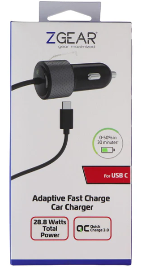 ZGear 2.4AMP Car Charger Type-C