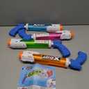 XSHOT Water Warfare Small Tube Soaker (4 Pack) by ZURU Super Soaking Pump Action, Pool Party Pack, Fills up to 380ml, Shoots up to 8 Meters, for Boys, Girls, Children