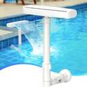 Dual Spray Pool Fountain, 10-20F Cooler Water for Above/In-Ground Pools, Dual Spray Waterfall Sprinkler Fountain, Adjustable Waterfall Cooling and Relaxation (Pool Waterfall Fountain)