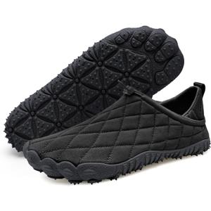 WateLves Barefoot Water Shoes Women Men Breathable Wide Toe Slip On Beach Walking Shoes Comfortable Travel Minimalist Zero Drop Sneakers (Black, 38)