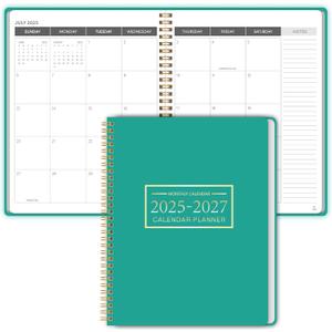 Monthly Planner 2026-2027, 2026 Calendar 18 Months Planner, January 2026 - June 2027, 8.5" x 11", 2026 Academic Calendar Hard PVC Cover with Spiral Bound, Perfect for School & Office for Women & Men (Baby Green-2)