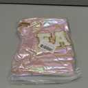 Hiroyuki Iridescent Makeup Bag, 14 inches Cosmetic Bag, Large Capacity Travel-Friendly Pouch (plain, pink)