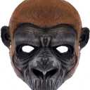 Halloween 3D Animal Half Face Mask Masquerade Party Cosplay Costume for Women and Men (Chimpanzees)
