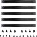 1U Brush Panel Disassembled Rack Mount Cable Management Panel, Horizontal Grommet Strip Server Rack for 19 Inch Rack or Network Cabinet-5Pack (1U-5PACKS)