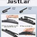 3Pcs for Dodge Caliber Windshield Wiper Blades 2007 2008 2009 2010 2011 2012 Dodge Caliber, Original Equipment Automotive Replacement Windshield Wiper Blades - 24"/17"/11" (Set of 3) U/J HOOK