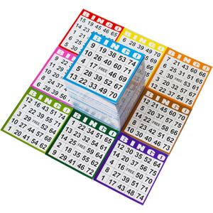 SEETOOOGAMES Bingo Paper Game Cards - 1 Card -100 Books of 10 Sheets, 10 Colors1000PCS)