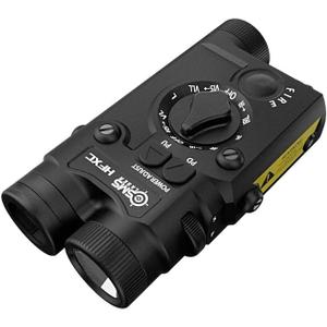 HFXC 4-in-1 Green Laser, Infrared Illuminator, Infrared Laser, 1000 lumens White, Power Adjustable, Made of Anodized Aluminum, for Picatinny Rail Rifles, Laser Class IIIA, Less Than 5mW (Black)