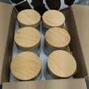 Encheng 16oz Glass Jars with Lids, Overnight Oats Containers with Bamboo Lids, Wide Mouth Glass Mason Jar Food Storage Containers for Salad,Yogurt,Meal Prep,6 Pack