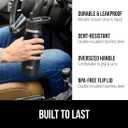 GORILLA GRIP Insulated Stainless Steel Water Bottle with Straw, Leak Proof BPA-Free Reusable Travel Bottles for Sports, School, Keep Drinks Cold, Dent Resistant Tumbler, Dishwasher Safe, 24 oz, Black