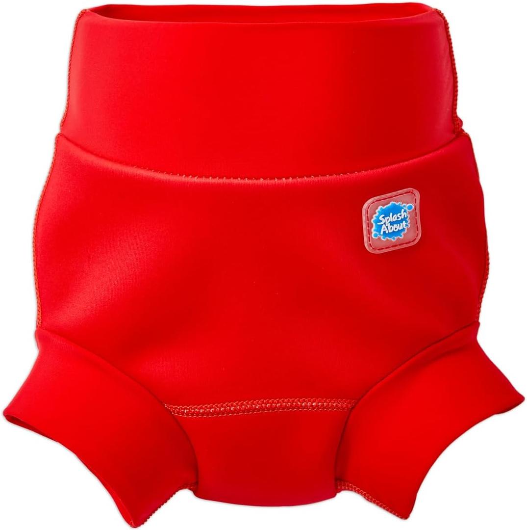 Splash About Happy Nappy Reusable Swim Diaper, Red, 6-12 Months
