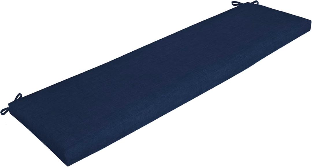 Arden Outdoor Bench Cushion, 46x17, Sapphire Blue | Indoor/Outdoor, Swing Cushion, Rain-Proof, Fade Resistant, Mold and Mildew Resistant
