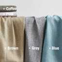 Aqua Blue Linen Blackout Curtains for Bedroom, 40"x 45"Length Energy Saving Burlap Texture Window Panel Curtains for Basement Closet Cover, Coffee Curtains, 2 Panels Set Grommet Top