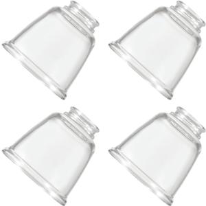 Clear Glass Shade Replacement, 4 Pack Glass Covers for Ceiling Fan Light Fixtures, Glass Globes Lampshades Replacement Accessory for Vanity Light Wall Sconce Chandelier, 2-1/8" Fitter