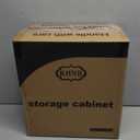 KHNR 2-Tiers Slim Bathroom Storage Cabinet, Foldable Storage Cabinets,Narrow Bathroom Storage,Movable Bathroom Storage Organizer for Small Spaces,Bathroom,Kitchen,Laundry,Black