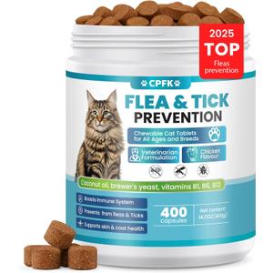 Chewable Flea Treatment for Cats Flea and Tick Prevention for Cats Chewables Fleas Chewables for Cat of All Breeds and Ages 400