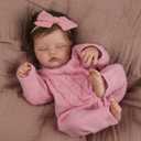 WOOROY Realistic Reborn Baby Dolls 18-Inch Real Life Sleeping Newborn Girl, Lifelike Doll with Weighted Soft Body, Handmade Gift Toy with Accessories for Kids Age 3+