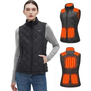 Glaais Heated Vest Women with Battery Pack 16000mAh 7.4V, Women's Heated Vest Warming Electric L