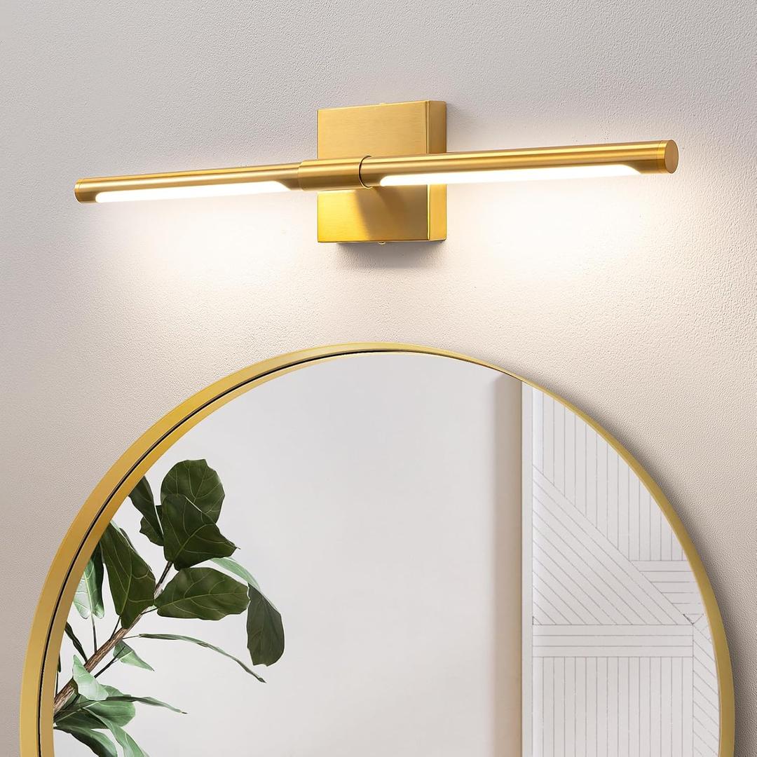Gold Vanity Light Fixtures for Bathroom Over Mirror 24 inch LED Morden Bathroom Sconce 4000K Picture Lights for Paintings (Horizontal & Vertical)