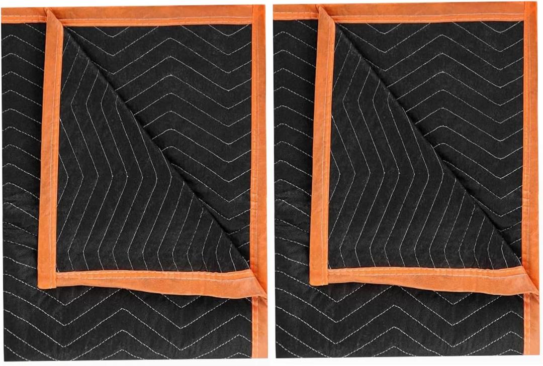 Large Moving Blankets 80 * 72in Heavy Duty Packing Blankets for Furniture Moving Shipping Wrapping Quilted Furniture Pads for Moving, Padded Mover Blankets (Black) 2pack Large Moving Blankets 80 * 72in Heavy Duty Packing Blankets for Furniture Moving Shipping Wrapping Quilted Furniture Pads for Moving, Padded Mover Blankets (Black) 2pack