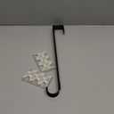 Sattiyrch 15" Wreath Hanger for Front Door,Sturdy Steel Wreath Door Hanger,Over The Door Hanger Hook (Black,1)