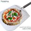 Pizza Peel 12 inch with Long Foldable Handle – Aluminum Pizza Paddle – Pizza Spatula or Pizza Turning Peel – Pizza Oven Accessories – For Baking Dough, Bread and Pastry, NNU-PP-12-PRO