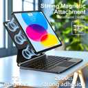 for iPad (A16) 11th/10th Generation Case with Keyboard Magic-Style Magnetic Floating Cantilever Stand -7 Color Backlit - Multi-Touch Trackpad Keyboard Case for iPad 11 inch 2025&10th Gen 10.9 inch