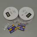 2 Pack Smoke and Carbon Monoxide Detector,Smoke Detector Carbon Monoxide Detector Combo with Batteries,Fire Alarm Smoke Detector with Test Button and Digital Display