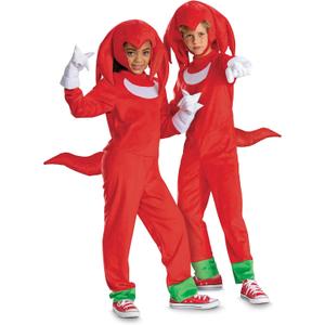Disguise Child Sonic Knuckles Deluxe Costume for Kids, Official Sonic Movie 3 Costume With Headpiece and Gloves (M (7-8))