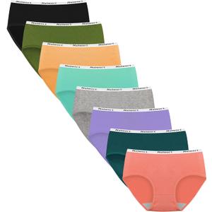 Nalwort Girls Panties Big Kids Cotton Underwear for Teens Briefs Pack of 8 (14-16 Years, Color-4) Nalwort Girls Panties Big Kids Cotton Underwear for Teens Briefs Pack of 8 (14-16 Years, Color-4)