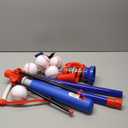 3-in-1 Baseball Set for Kids 3-5 - Tee Ball Stand, Hanging Tee, Ball Launcher and 6 Softballs - Adjustable Height, Indoor/Outdoor Sport Gifts for Boys Girls, Blue