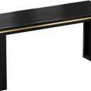 Bamboo Dining Bench Indoor Long Bench Entryway Shoe Rack Bench,Outdoor Modern Wood Benches 35 Inch Bamboo Bench for Living Room Hallway Bedroom Bathroom Black Long