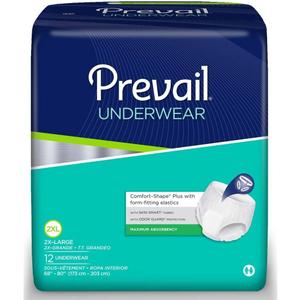 Prevail Maximum Absorbency Underwear, XX-Large, 12 Count (Pack of 1)