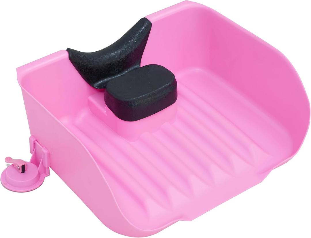 Portable Shampoo Basin for Children,The Elderly,Pregnant Woman,Friends Tear Free Hair Wash at Home(Pink)