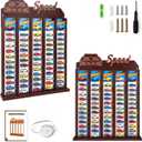 Wooden 1/64 Model Car Display Box with Package,Holds 50 Cars,Wall-Mounted & Desktop
