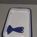 SABLUE 2 Pcs White Enamel Butcher Tray Palettes 7.5" x 11" Triple Coated Tray Painting Mixing Color Theory Classic Rectangular Metal Serving Art Supplies Food Storage Home Organization S0051