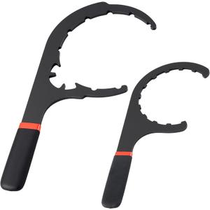 2 Pcs 4.6'' & 5'' Fuel Filter Wrench Set Compatible with Various Fuel Filter Sizes Include Water Separator, Engines, Red and Black