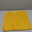 Pallene Faux Fur Plush Throw Pillow Covers 18x18 Set of 2, Luxury Soft Fluffy Striped Decorative Pillow Covers for Sofa, Couch, Living Room, Mustard Yellow