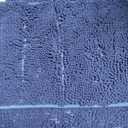 Non Slip Washable 2 Piece Extra Absorbent Shaggy Chenille Bathroom Rugs and Mats Sets, Soft & Dry Bath Rug/Mat Sets for Bathroom Washable Carpets Set Navy Blue Blue