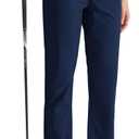 Libin Womens Dress Pants 29" 31" Stretch Straight Leg Work Slacks Office Business Casual Golf Pants for Travel Lightweight (12, Navy Blue)