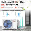 12000BTU Mini Split Air Conditioner & Heater, 17 SEER2 208-230V Wall-Mounted Ductless AC Unit Cools Rooms up to 750 Sq. Ft, Energy Efficient Inverter AC w/Heat Pump(Blast Series)