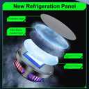 Cell Phone Cooler, Magnetic Semiconductor Cooling Fan Heatsink Fit for All Smartphones, Portable Mobile Phone Radiator with LED for Gaming Videos Streaming Vlog, Cooling