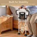 Bed Rails for Elderly Adults Safety, 400 Lbs Support for Seniors, ASTM-Certified Height Adjustable Bed Assist Rail with Motion Sensor Light, Triple Non-Slip Handles & Dual Storage Pockets