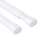 H.VERSAILTEX 2 Pack Spring Tension Curtain Rods 36-60 Inch Lightweight Tensions Rods Securely in Place; Easy to use/Install for Kitchen/Bathroom/Wardrobe, Durable Sturdy Rods, White
