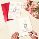 2 x VegSire Funny Double-Sided Mother's Day Card for Mom from Daughter Son, Humorous Relatable Greeting Card with Red Pearlescent Envelope, 8" x 5.3"