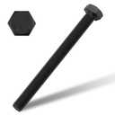 M12-1.75 x 80mm Hex Bolts, 12.9 Grade Alloy Steel, Black Oxide Finish, Full Thread, Coarse Thread UNC, Hexagon Head Bolts 5 PCS