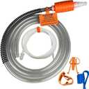 FlowJoe Handy Pump Fluid Transfer Siphon with Car Access Line - Made in USA with Live US Support - 14 Feet of Hose with Multiple Configurations - Moves 120 Gallons Per Hour
