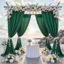 10 ft x 10 ft Wrinkle Free Hunter Green Backdrop Curtain for Parties, Polyester Dark Green Photo Backdrop Drapes 2 Panels 5x10ft for Baby Shower Wedding Birthday Party Photography Curtains