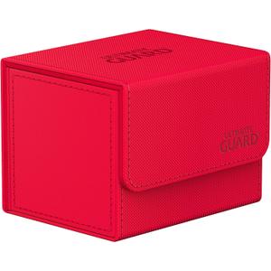 Ultimate Guard Sidewinder 100+, Deck Box for 100 Double-Sleeved TCG Cards, Red, Magnetic Closure & Microfiber Inner Lining for Secure Storage